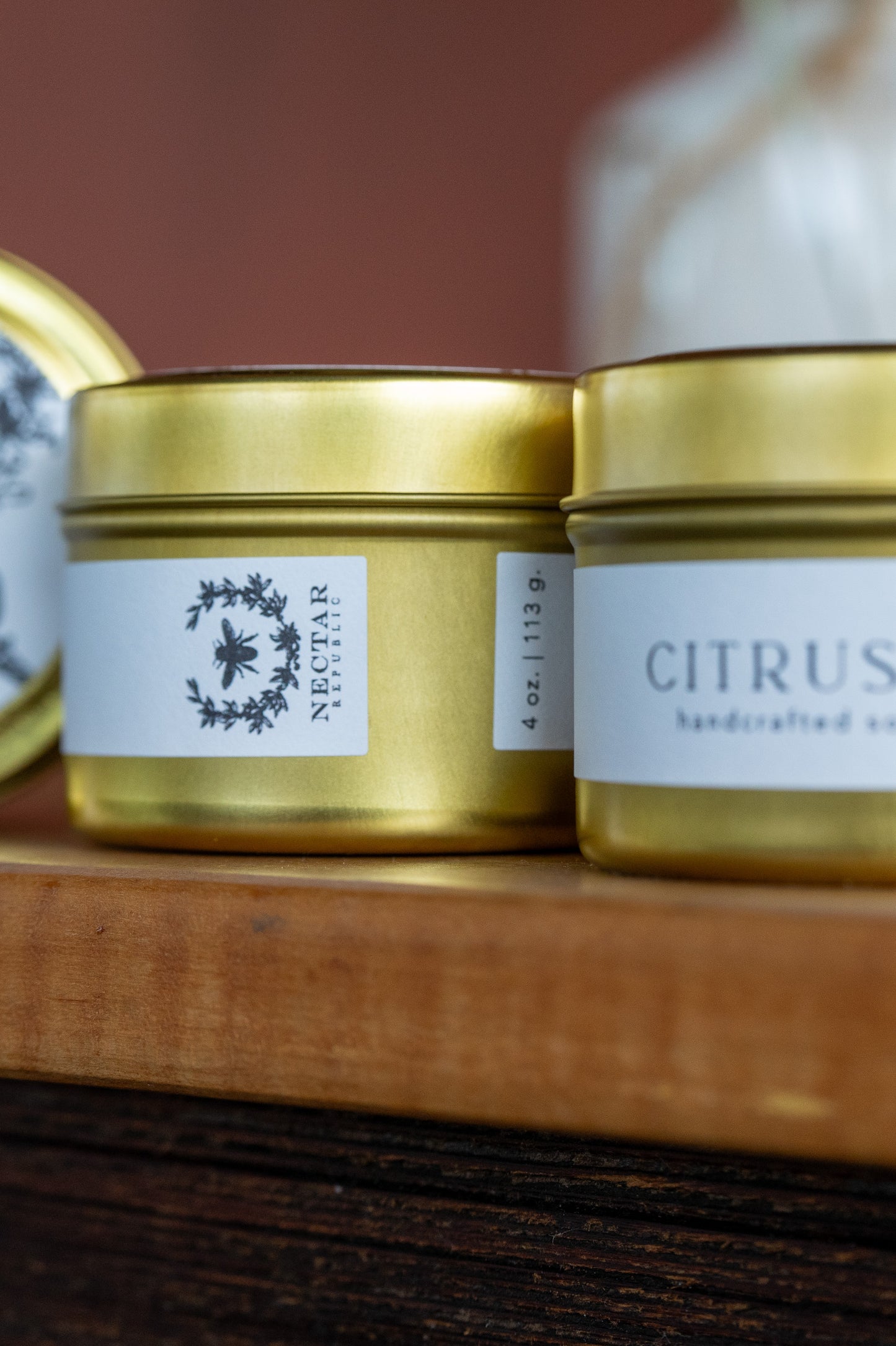Tin Soy Candle - Citrus Basil