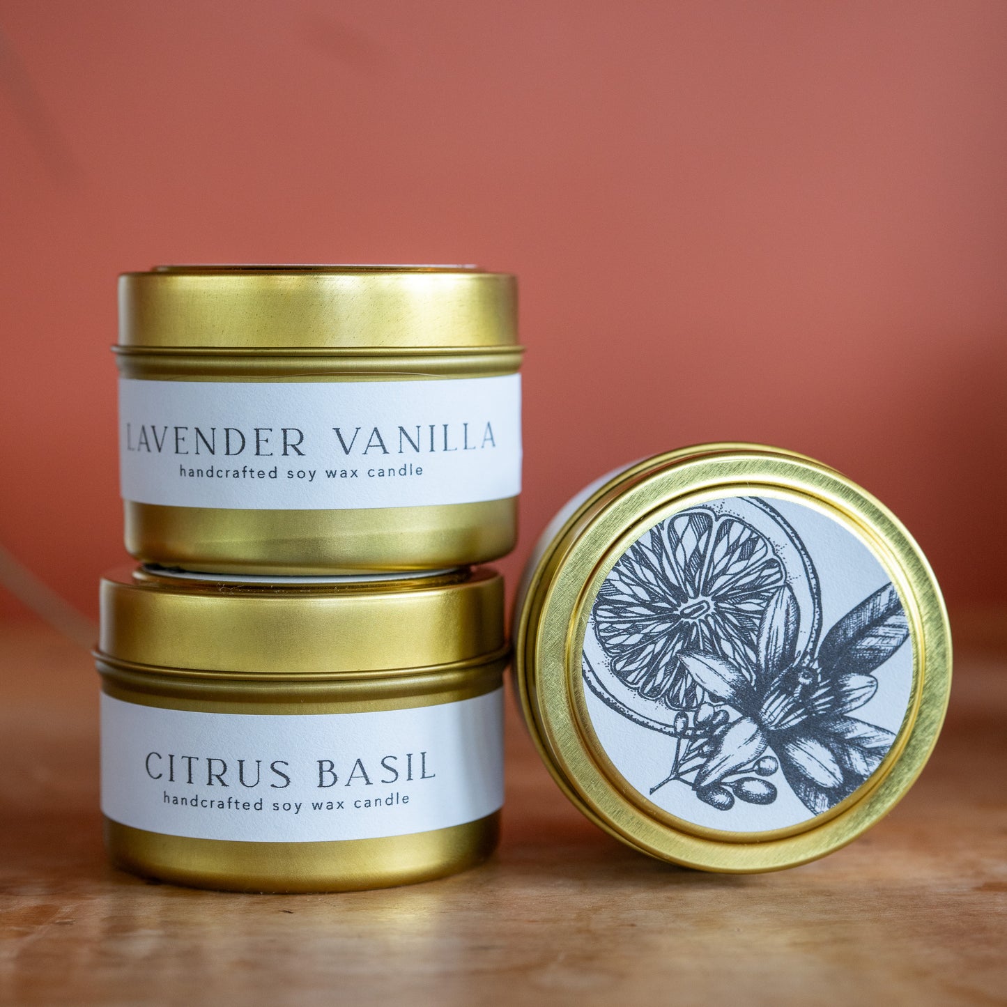 Tin Soy Candle - Citrus Basil