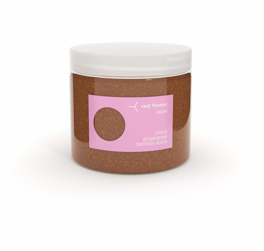 red flower Japan Ohana Gingergrass Bamboo Scrub