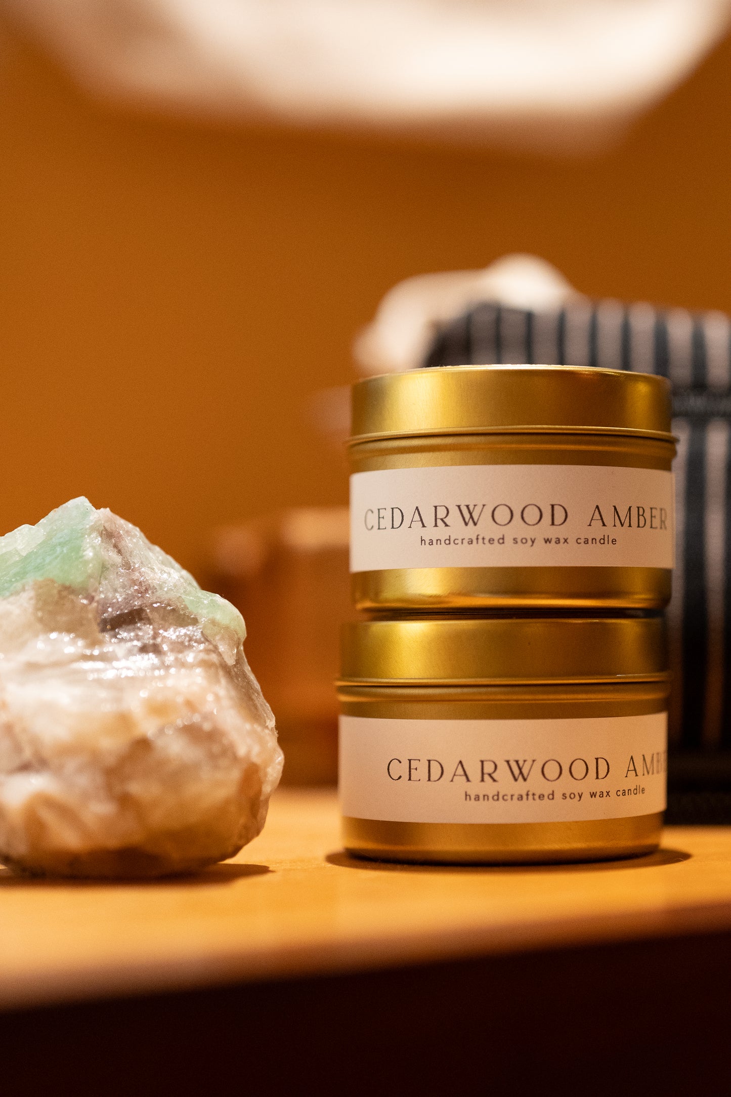 Tin Soy Candle - Cedarwood Amber