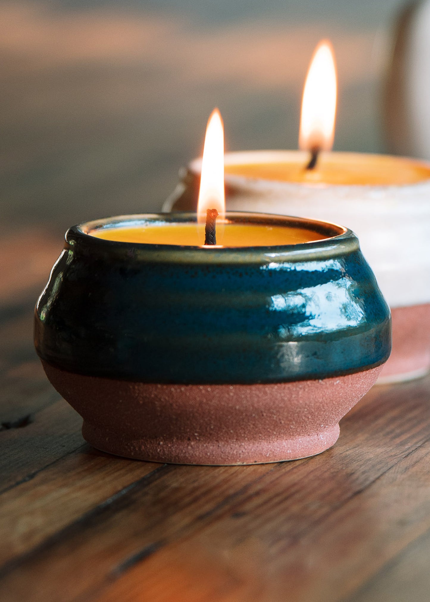 Sunbeam Candles Ceramic Vessel Aromatherapy - Pine Needles