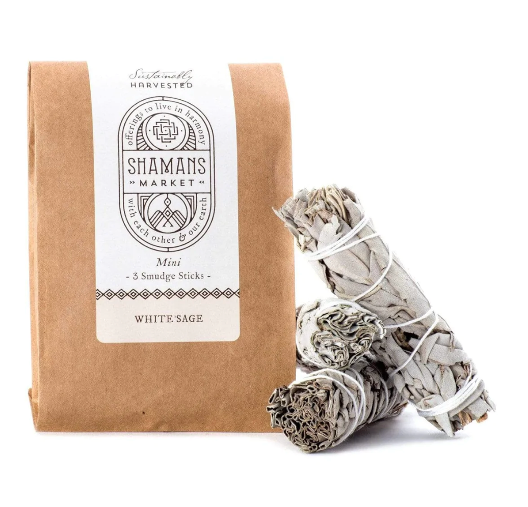 Shaman's Market White Sage Smudge Sticks 5" Set of 3